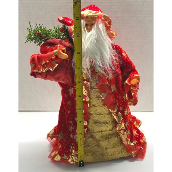 Santa Claus Christmas Tree Topper Centerpiece Red Star Robe Father Christmas - Picture 4 of 9